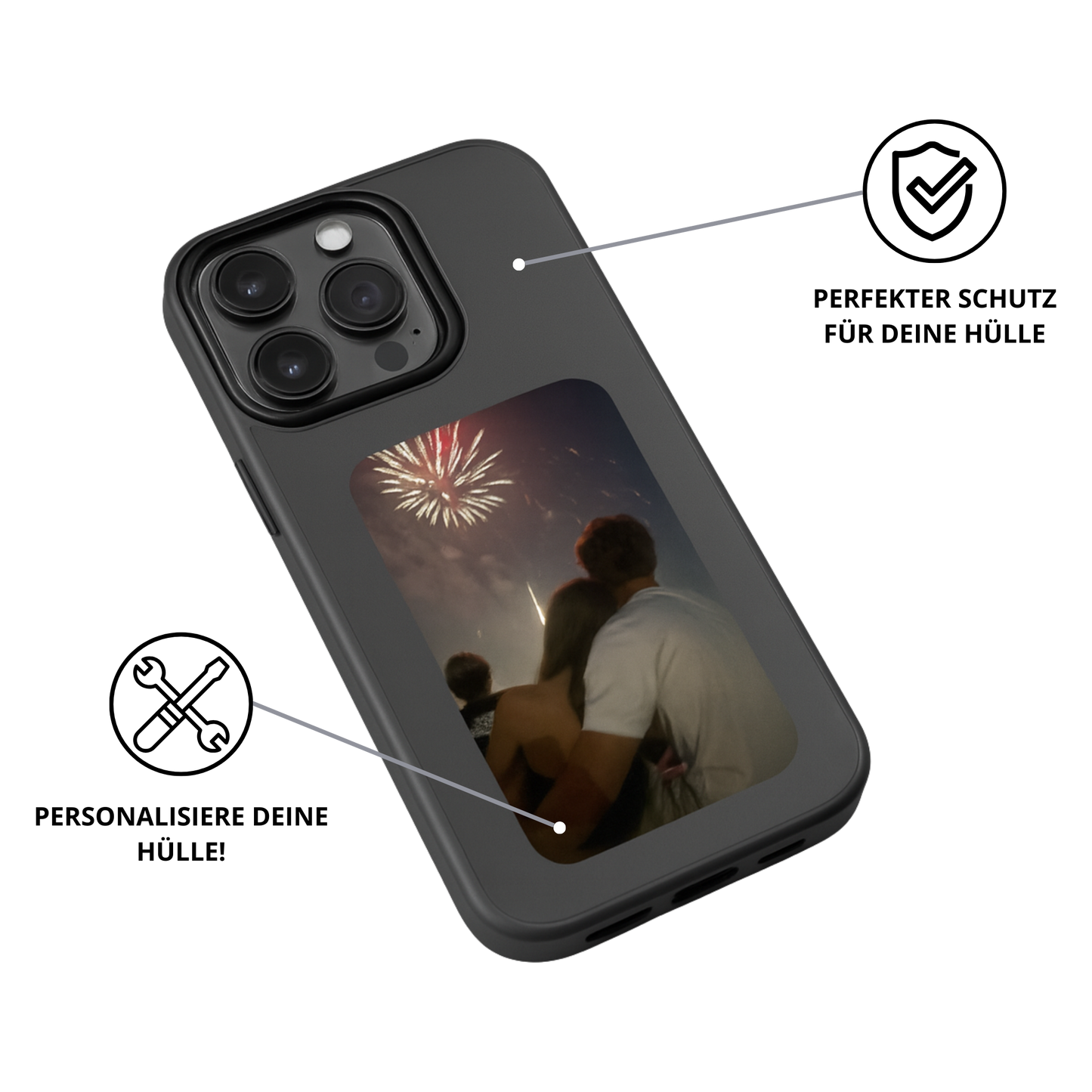 NFC-Hülle für iPhone mit E-Ink-Display